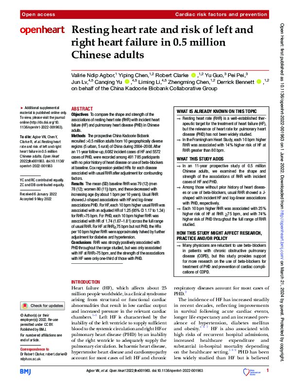 (PDF) Resting heart rate and risk of left and right heart failure in 0. ...