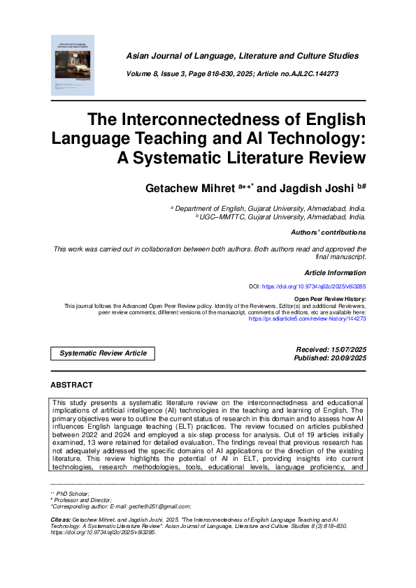 (PDF) The Interconnectedness of English Language Teaching and AI ...