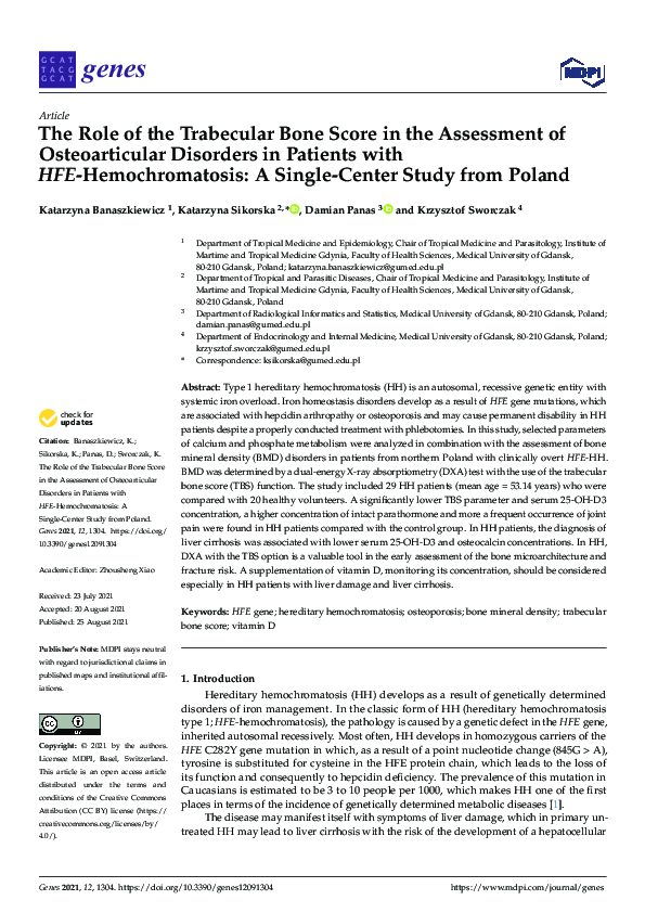 (PDF) The Role of the Trabecular Bone Score in the Assessment of ...