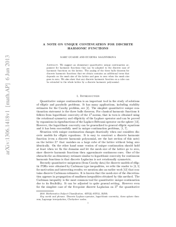  pdf on three balls theorem for discrete harmonic functions