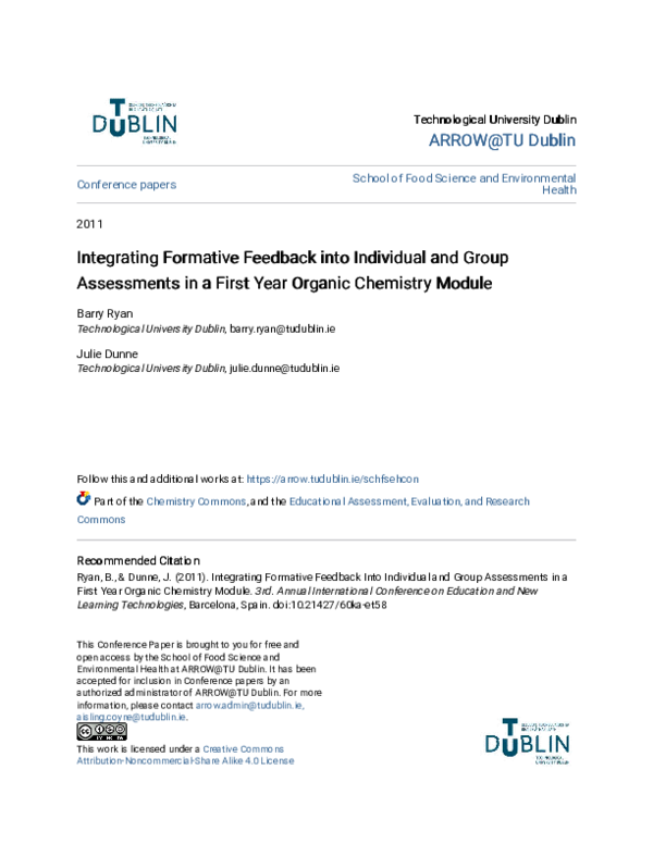 (PDF) Integrating Formative Feedback into Individual and Group ...