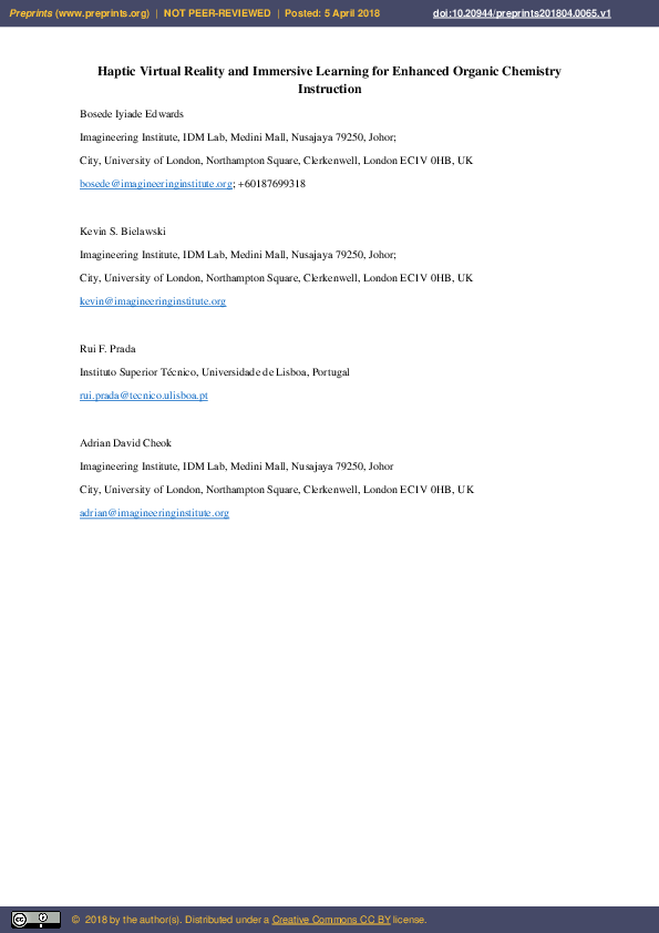 (PDF) Haptic Virtual Reality and Immersive Learning for Enhanced ...