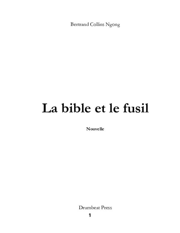(PDF) La bible et le fusil
