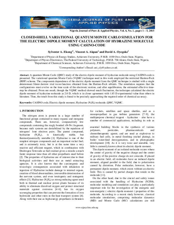 (PDF) Closed-shell variational quantum Monte Carlo simulation for the ...