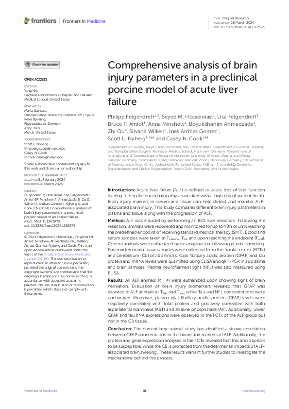 (PDF) Comprehensive analysis of brain injury parameters in a ...