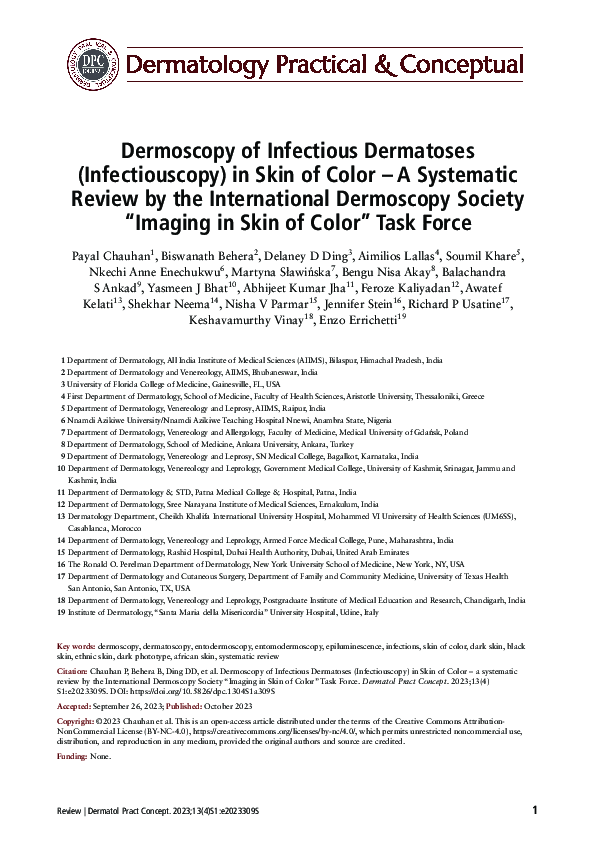 (PDF) Dermoscopy of Infectious Dermatoses (Infectiouscopy) in Skin of ...