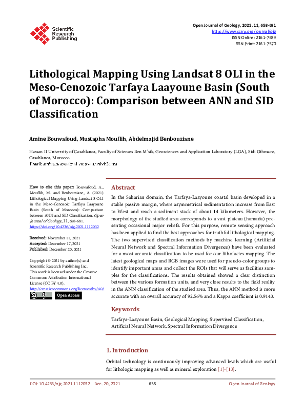 (PDF) Lithological Mapping Using Landsat 8 OLI in the Meso-Cenozoic ...