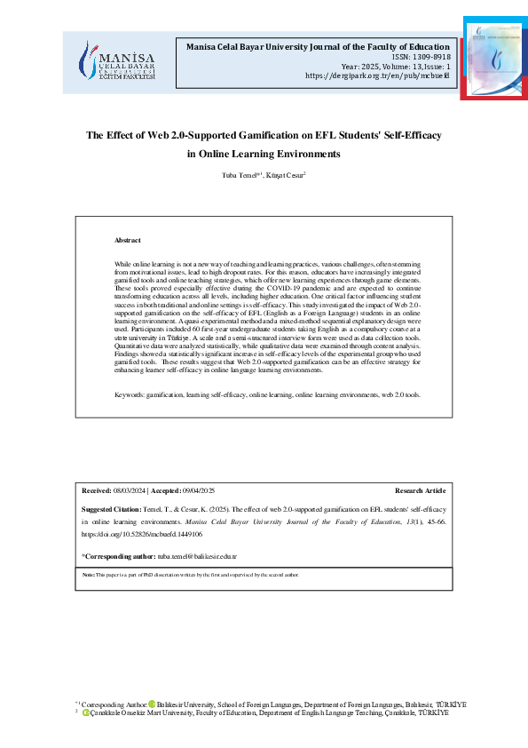 (PDF) The Effect of Web 2.0-Supported Gamification on EFL Students ...
