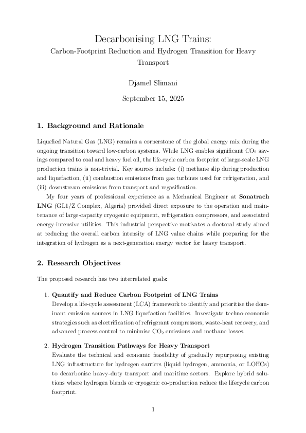 (PDF) Research Proposal LNG H2