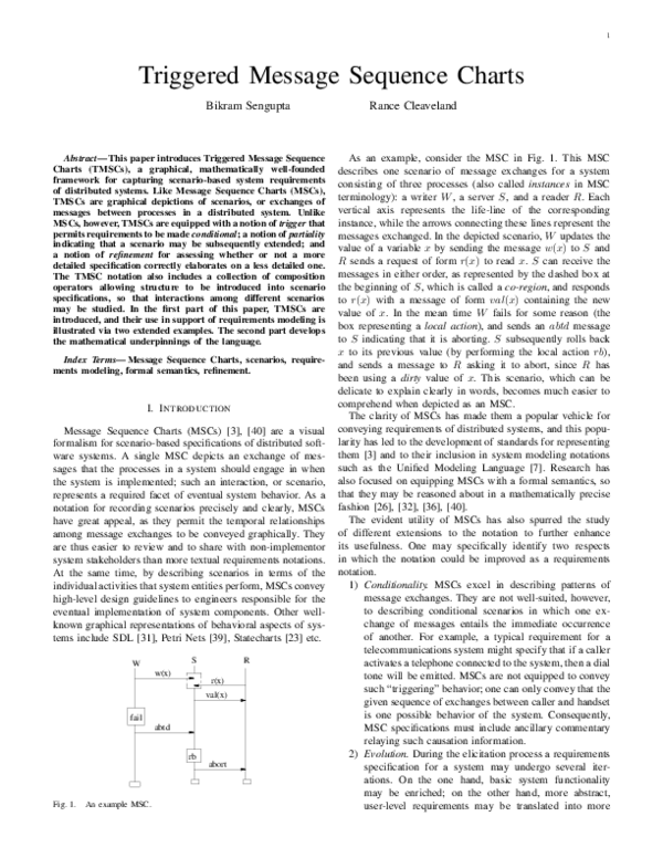 (PDF) Triggered Message Sequence Charts