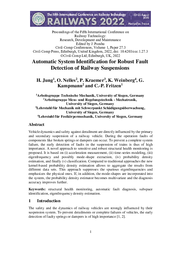 (PDF) Automatic System Identification for Robust Fault Detection of ...