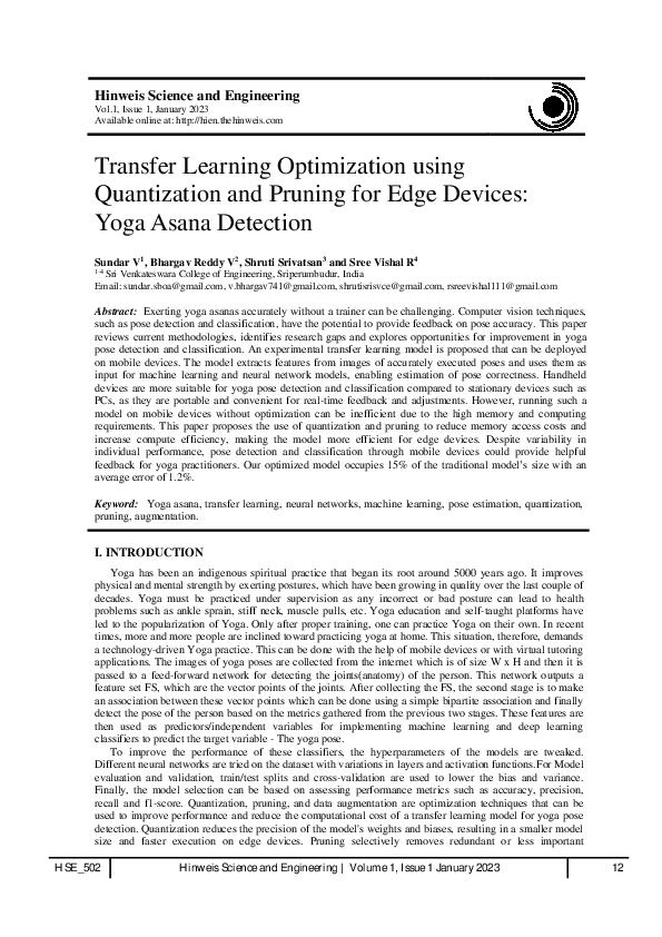 (PDF) Transfer Learning Optimization using Quantization and Pruning for ...