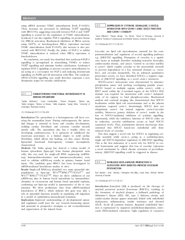 (PDF) 212 Suppressor of cytokine signalling 3 (socs3) interaction with ...