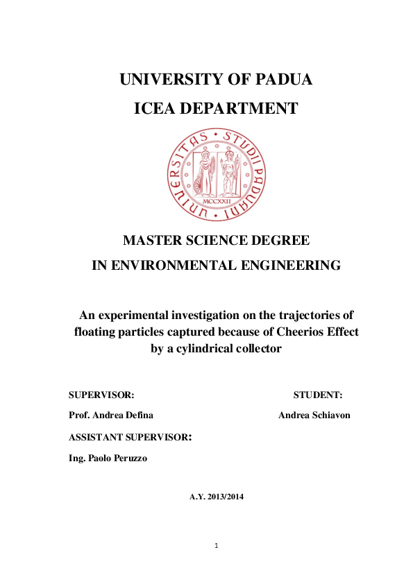 (PDF) An experimental investigation on the trajectories of floating ...