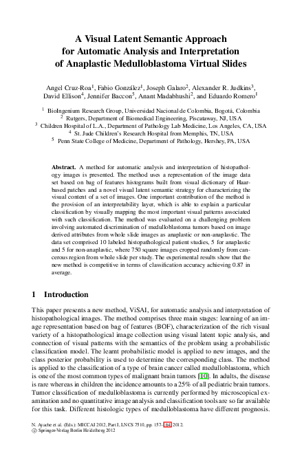 (PDF) A Visual Latent Semantic Approach for Automatic Analysis and ...