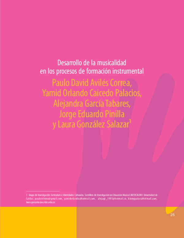(PDF) Desarrollo de la musicalidad en los procesos de formación ...