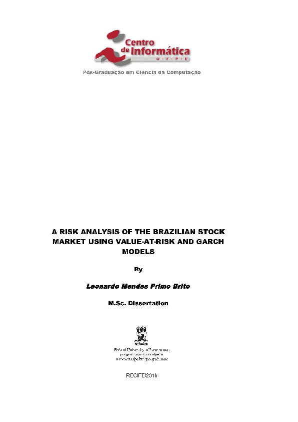 (PDF) A risk analysis of the brazilian stock market using value-at-risk ...