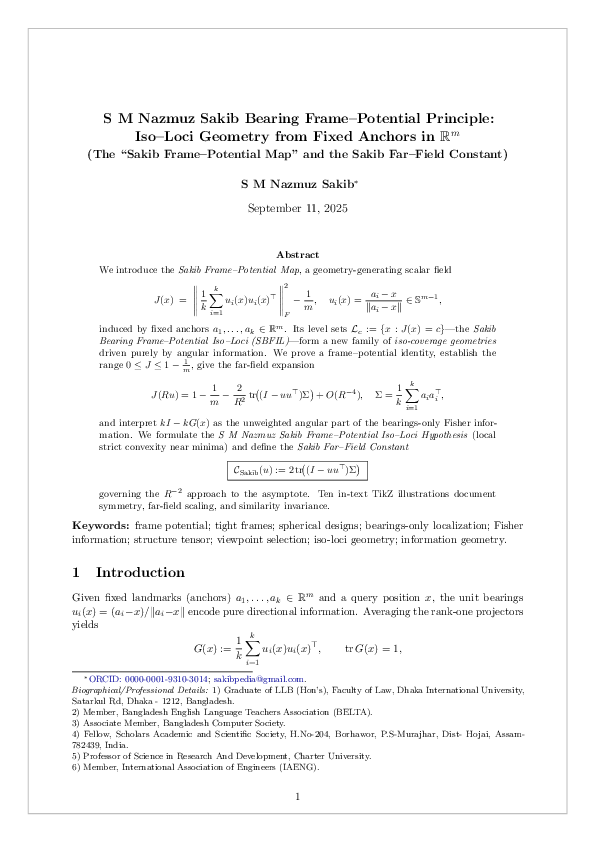 (PDF) S M Nazmuz Sakib Bearing Frame-Potential Principle: Iso-Loci ...