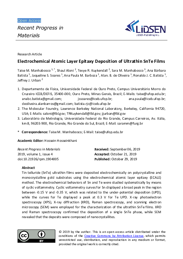 (PDF) Recent progress of atomic layer deposition on polymeric materials