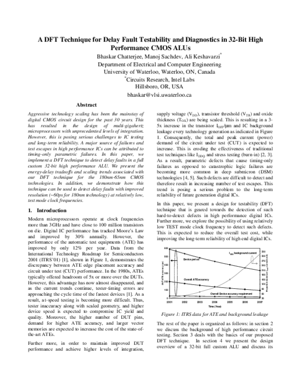 (PDF) A DFT technique for delay fault testability and diagnostics in 32 ...