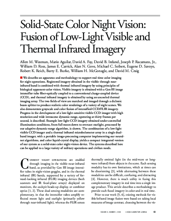 (PDF) Solid-state color night vision: fusion of low-light visible and ...