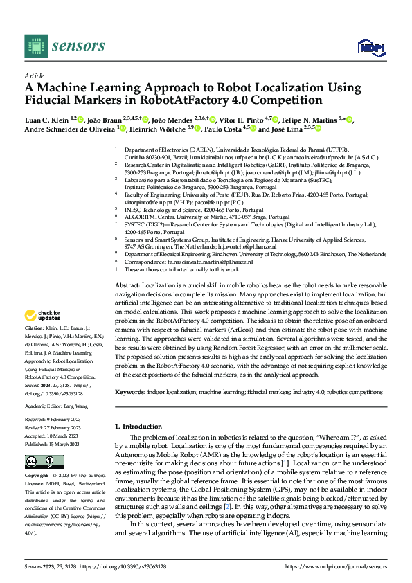 (PDF) A Machine Learning Approach to Robot Localization Using Fiducial ...