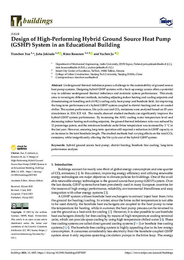 (PDF) Design of High-Performing Hybrid Ground Source Heat Pump (GSHP ...