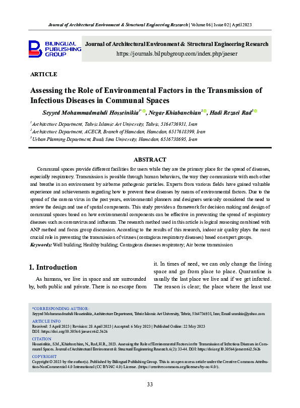 (PDF) Assessing the Role of Environmental Factors in the Transmission ...