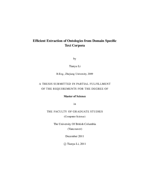 (PDF) Efficient extraction of ontologies from domain specific text corpora