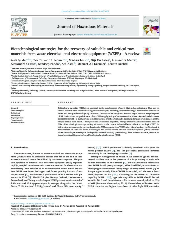(PDF) Biotechnological strategies for the recovery of valuable and ...