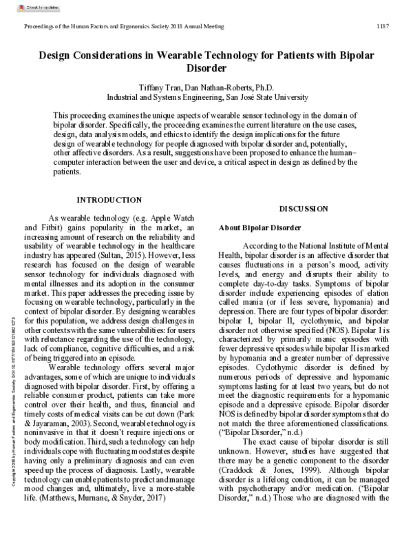 (PDF) Design Considerations in Wearable Technology for Patients with ...