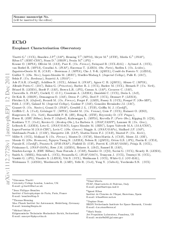 (PDF) EChO