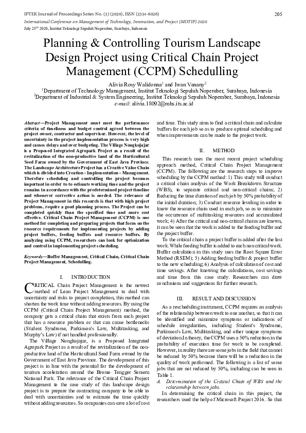 (PDF) Planning Controlling Tourism Landscape Design Project using ...