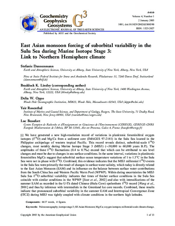 (PDF) East Asian monsoon forcing of suborbital variability in the Sulu ...