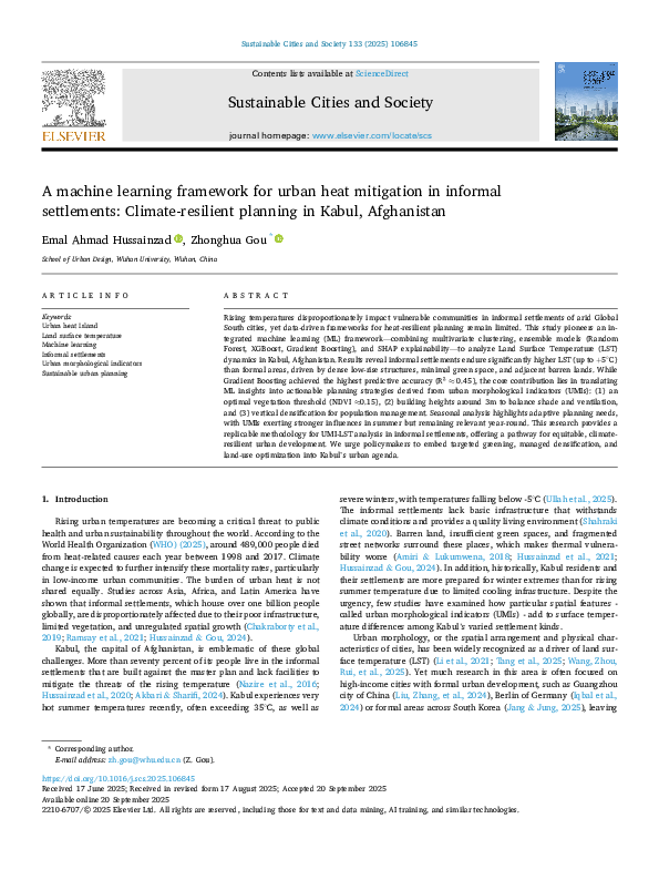 (PDF) A machine learning framework for urban heat mitigation in ...