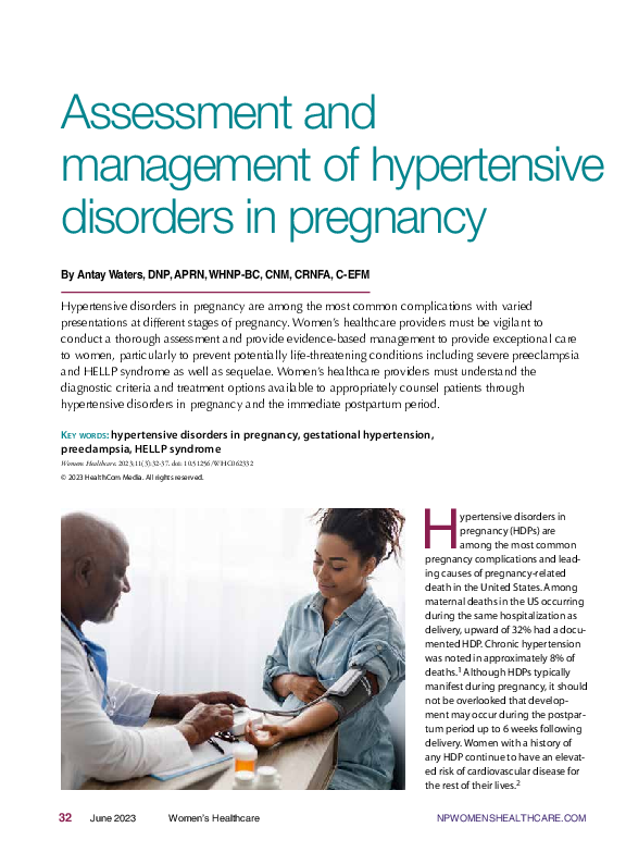 (PDF) Assessment and management of hypertensive disorders in pregnancy