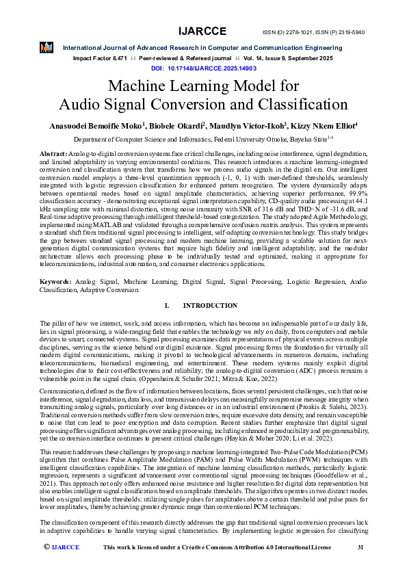 (PDF) Machine_Learning_Model_for_Audio_Signal_Conversion_and_Classification