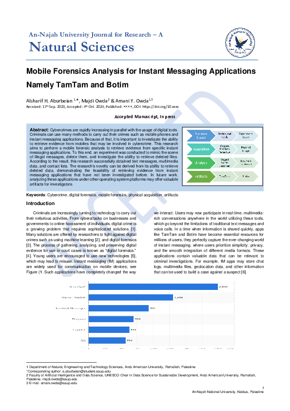 (PDF) Mobile Forensics Analysis for Instant Messaging Applications ...
