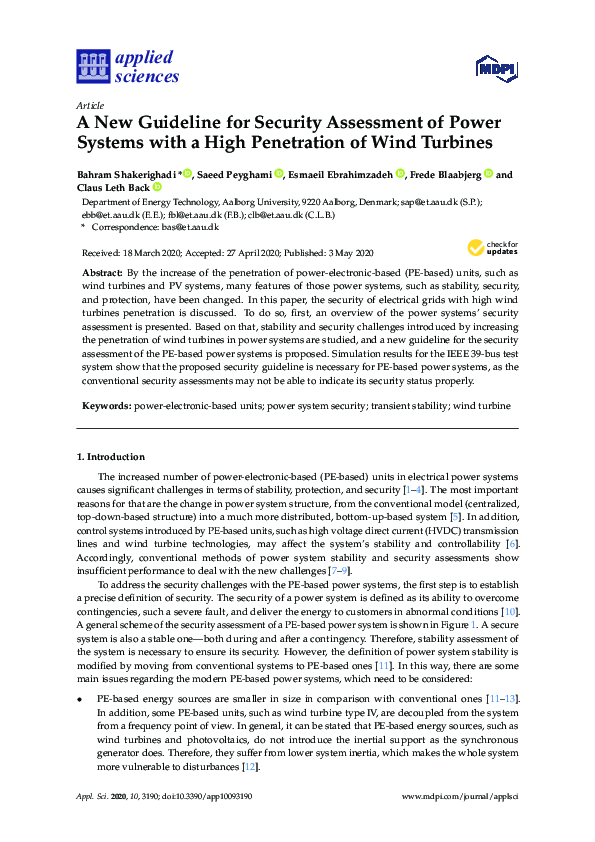 (PDF) A New Guideline for Security Assessment of Power Systems with a ...
