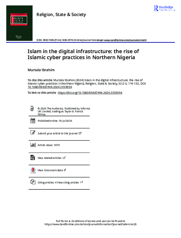 (PDF) Islam in the digital infrastructure: the rise of Islamic cyber ...