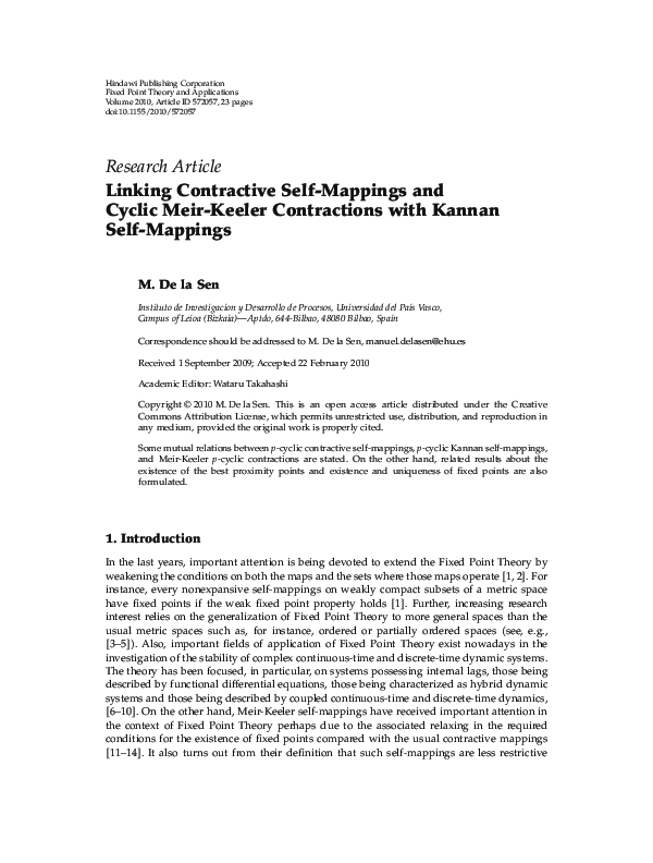 (PDF) Linking Contractive Self-Mappings and Cyclic Meir-Keeler ...