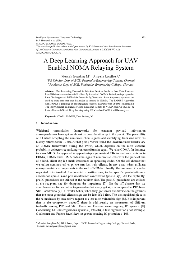 (PDF) A Deep Learning Approach for UAV Enabled NOMA Relaying System