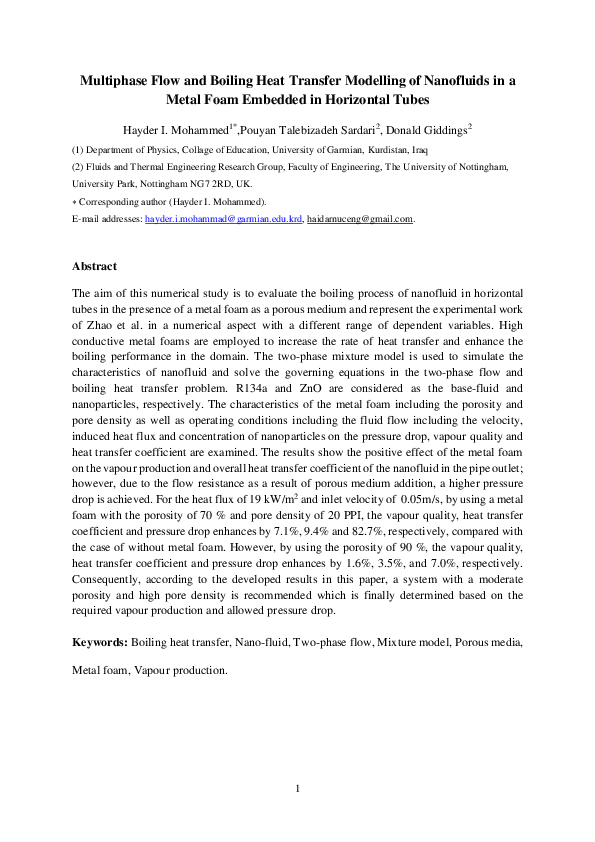 (PDF) Multiphase flow and boiling heat transfer modelling of nanofluids ...