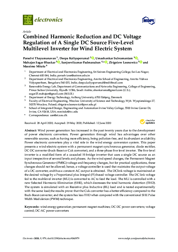 Picture of (PDF) Combined Harmonic Reduction and DC Voltage Regulation of A Single ...