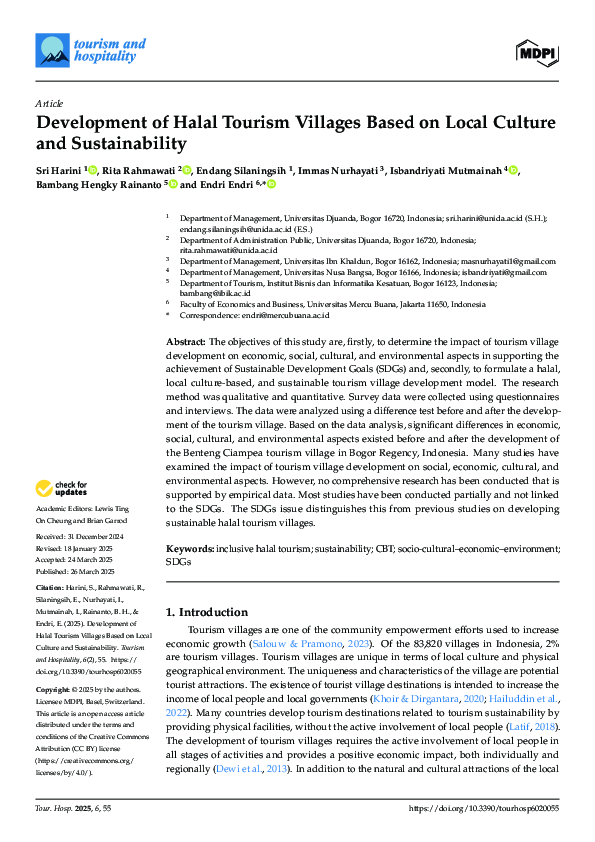 (PDF) Development of Halal Tourism Villages Based on Local Culture and ...