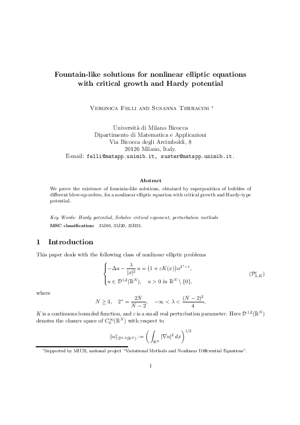 (PDF) Fountain-Like Solutions for Nonlinear Elliptic Equations with ...