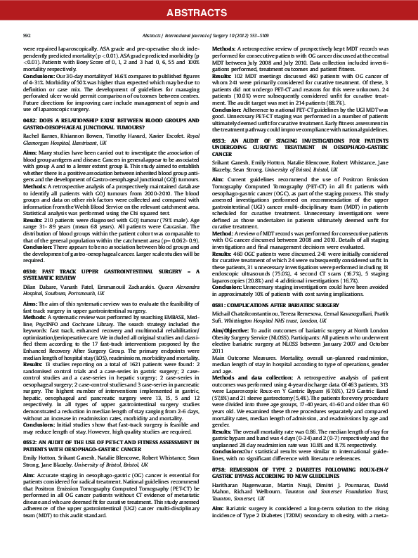 (PDF) Complications after bariatric surgery