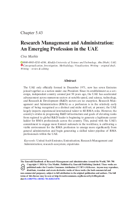 (PDF) Research Management and Administration: An Emerging Profession in ...