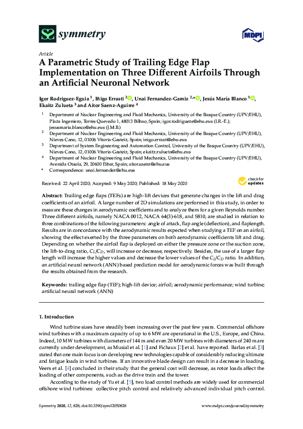(PDF) A Parametric Study of Trailing Edge Flap Implementation on Three ...