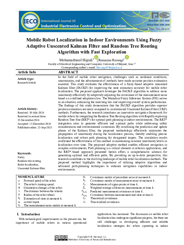 (PDF) Mobile Robot Localization in Indoor Environments Using Fuzzy ...